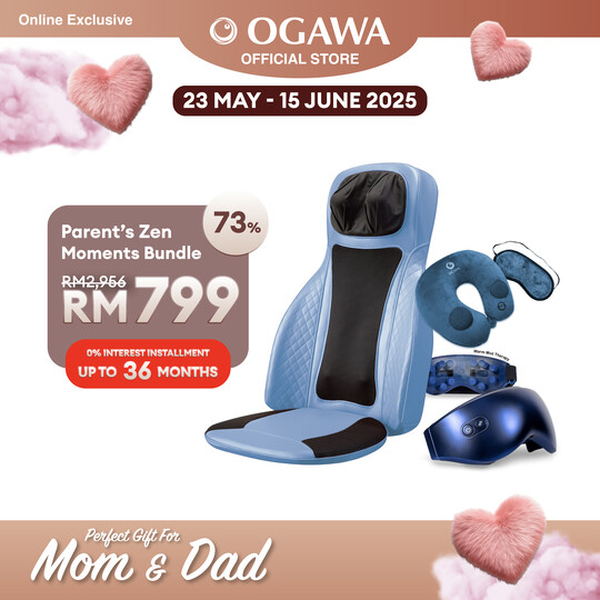 [OGAWA Parent's Zen Moments Bundle] OGAWA Estilo Prime Plus Mobile Seat (BLUE) + Mistglow + Tinkle-X